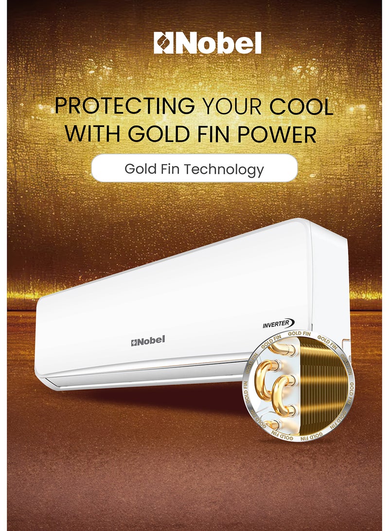 Nobel High-Performance 18000 BTU Split Air Conditioner With Inverter Technology, R410A Refrigerant And Auto Restart - 2500 W NSAC18VT WHITE  - Image 5