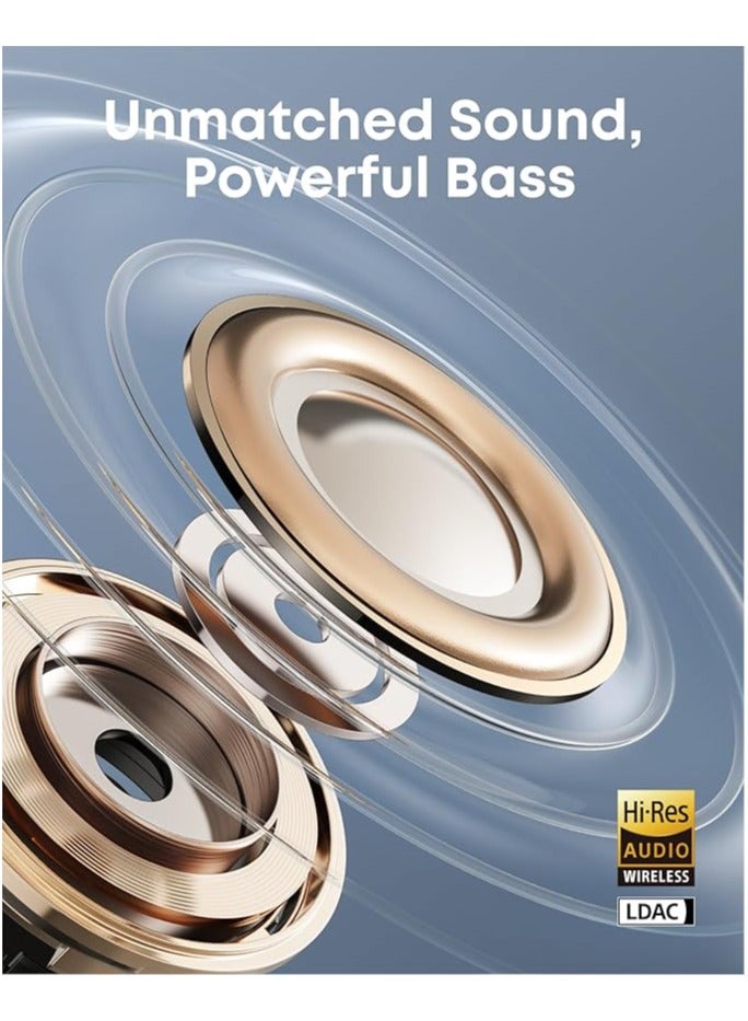Soundcore AeroClip by Anker, Open-Ear Earbuds, Clip-On Headphones, Adaptive Comfort, Clear Calls with 4 Mics and AI, Stable Fit, 12mm Drivers for Powerful Bass, Hi-Res, Open-Ring Design Black  - Image 4