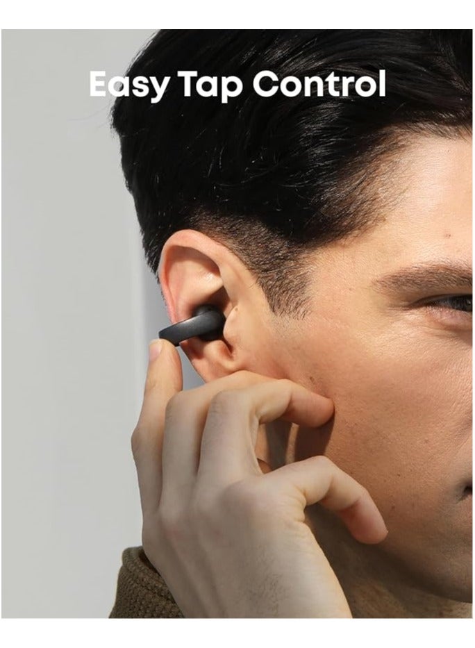 Soundcore AeroClip by Anker, Open-Ear Earbuds, Clip-On Headphones, Adaptive Comfort, Clear Calls with 4 Mics and AI, Stable Fit, 12mm Drivers for Powerful Bass, Hi-Res, Open-Ring Design Black  - Image 5