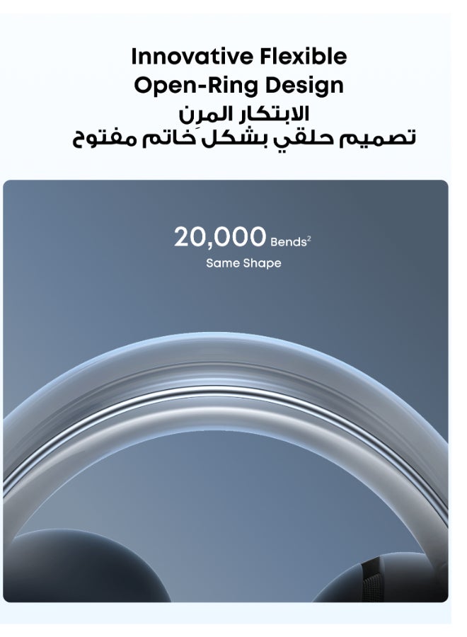 Soundcore AeroClip by Anker, Open-Ear Earbuds, Clip-On Headphones, Adaptive Comfort, Clear Calls with 4 Mics and AI, Stable Fit, 12mm Drivers for Powerful Bass, Hi-Res, Open-Ring Design Black - Image 3