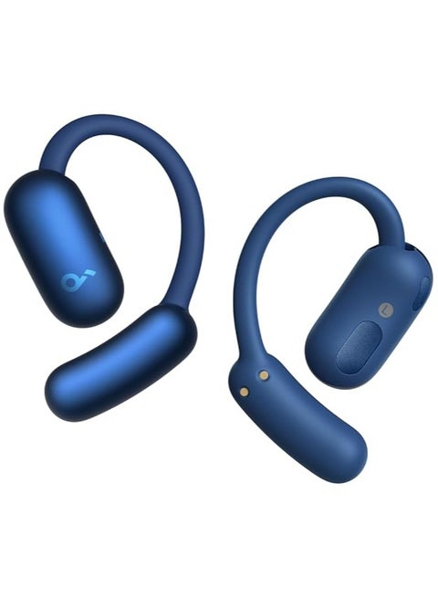 AeroFit 2 by Anker, Open-Ear Headphones, Adjustable Ear Hooks, Snug Fit, Rich Bass, Hi-Res Wireless Audio, 42H Play, Bluetooth 5.4, Wireless Charging, IP55, AI Clear Calls, Open-Ear Earbuds Blue