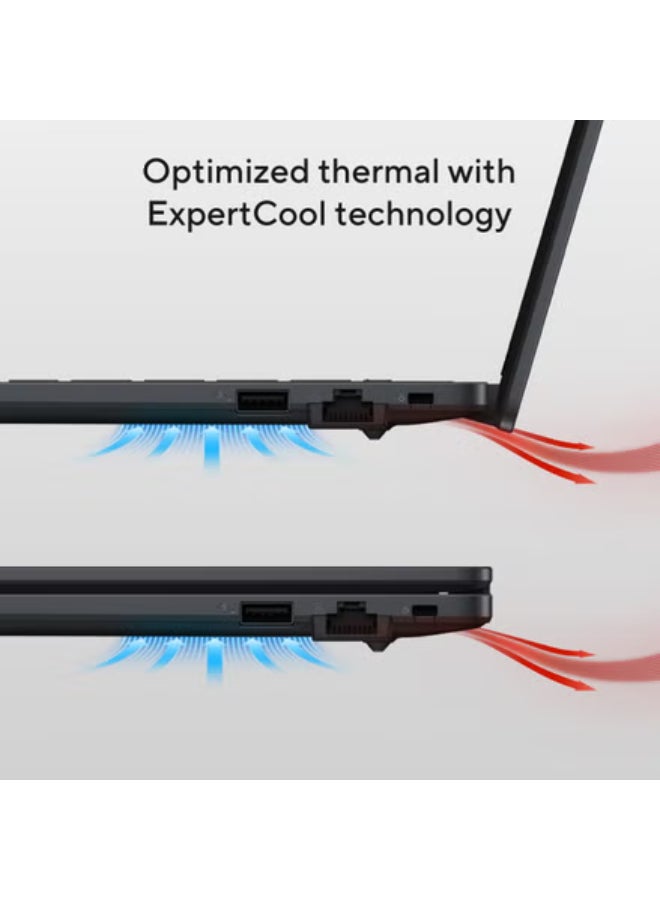ExpertBook laptop With 14 Inch Full HD(1920X1080) Display, Core i7-1355U Processor/16GB RAM DDR5/512GB SSD/Intel UHD Graphics/DOS(Without Windows) English/Arabic Gentle Grey