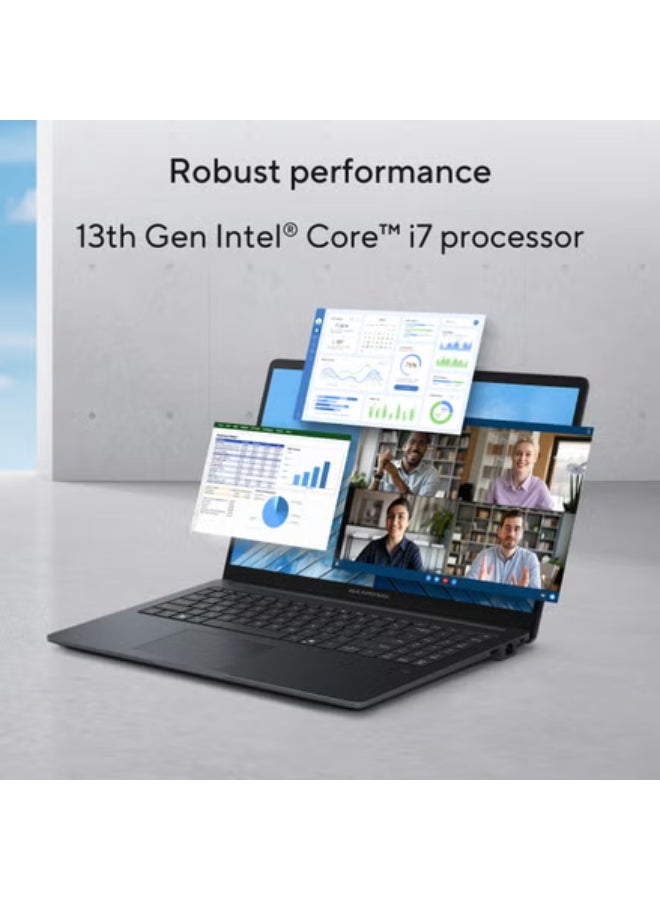 ExpertBook laptop With 14 Inch Full HD(1920X1080) Display, Core i7-1355U Processor/16GB RAM DDR5/512GB SSD/Intel UHD Graphics/DOS(Without Windows) English/Arabic Gentle Grey