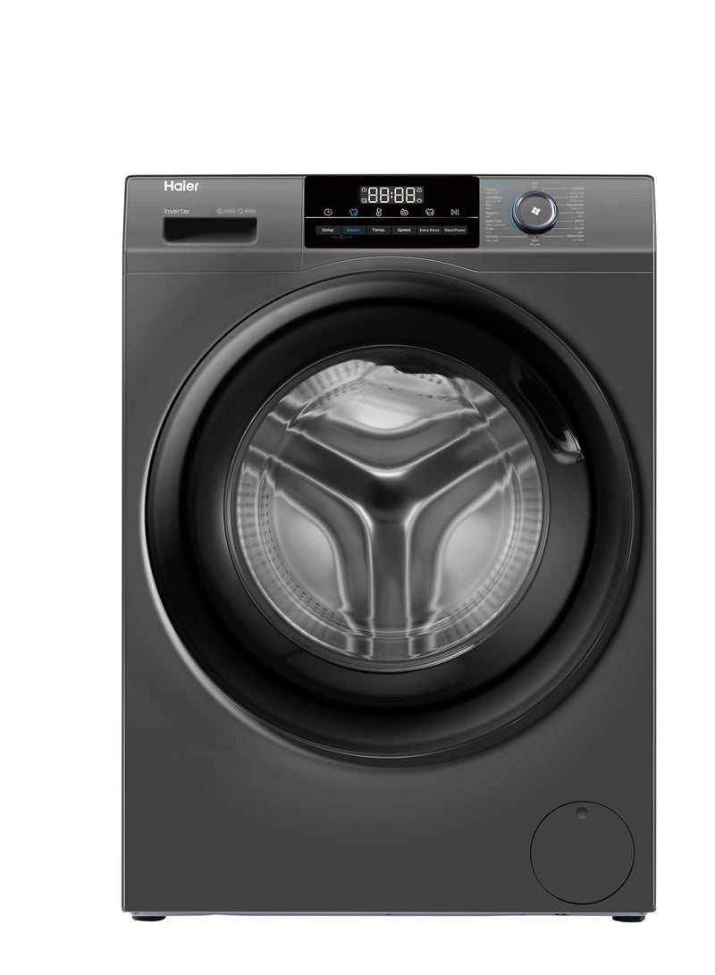 هاير 8 KG Front Loading Washing Machine, 1400 RPM, BLDC Inverter Motor, Laser Welding, Steam, Silver 8 kg HW80-BP14929AS6 silver  - Image 5