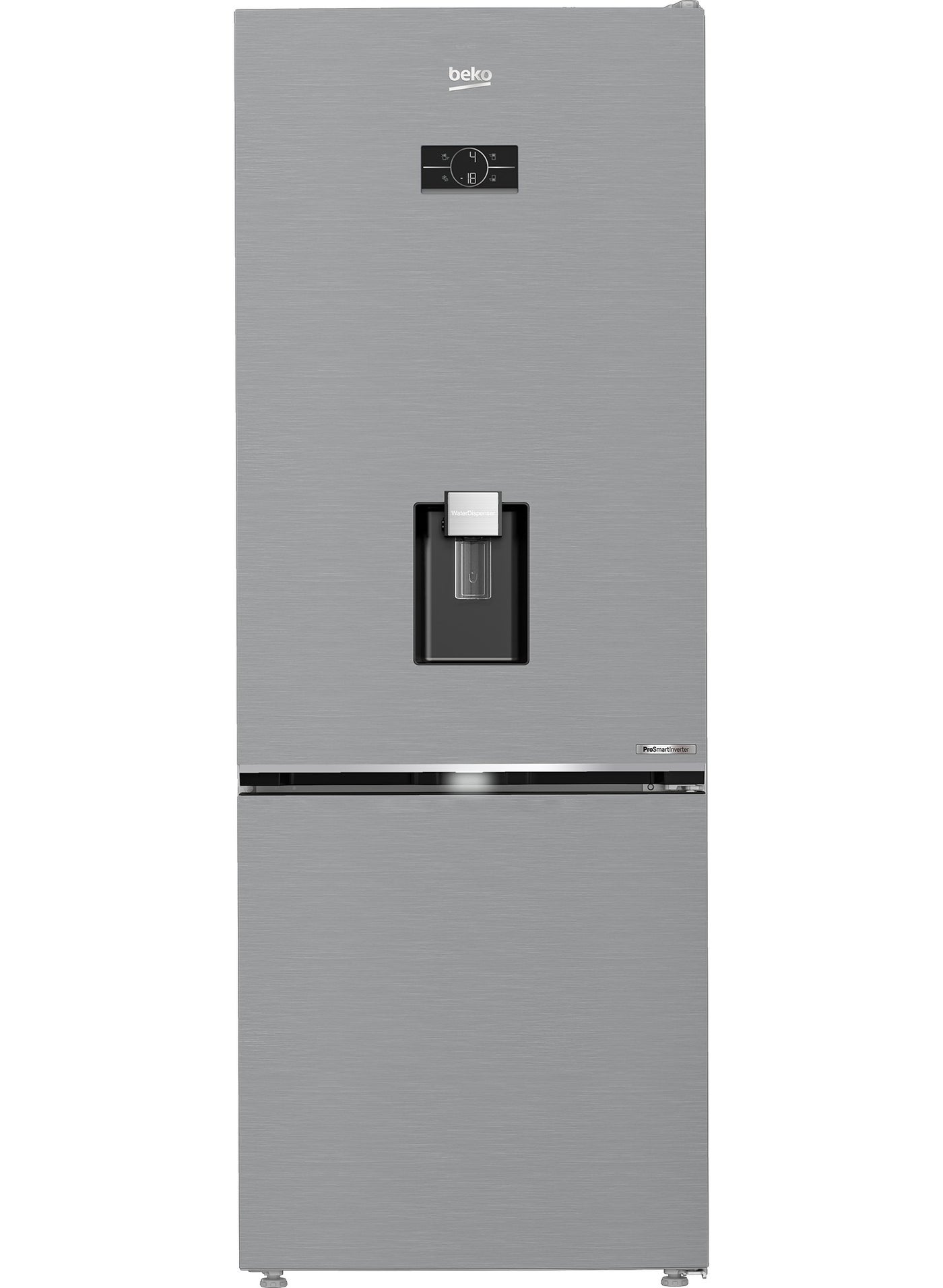 Beko No Frost Refrigerator - Combi (Bottom Freezer) - 490 Liters Net Capacity - Pro Smart Inveter Compressor - Harvest Fresh Technology B5RCNE565HXPE Pet Inox