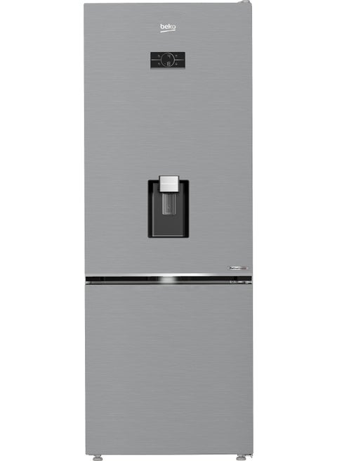 Beko No Frost Refrigerator - Combi (Bottom Freezer) - 490 Liters Net Capacity - Pro Smart Inveter Compressor - Harvest Fresh Technology B5RCNE565HXPE Titanium Inox