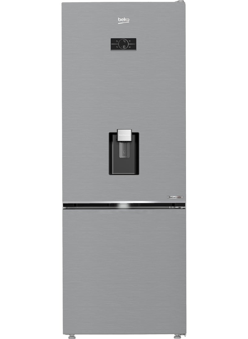 Beko - Beko No Frost Refrigerator - Combi (Bottom Freezer) - 490 Liters Net Capacity - Pro Smart Inveter Compressor - Harvest Fresh Technology B5RCNE565HXPE Titanium Inox - Image 1