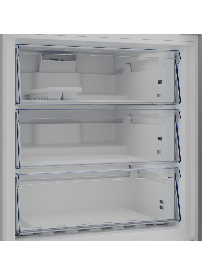 Beko - Beko No Frost Refrigerator - Combi (Bottom Freezer) - 490 Liters Net Capacity - Pro Smart Inveter Compressor - Harvest Fresh Technology B5RCNE565HXPE Titanium Inox - Image 1
