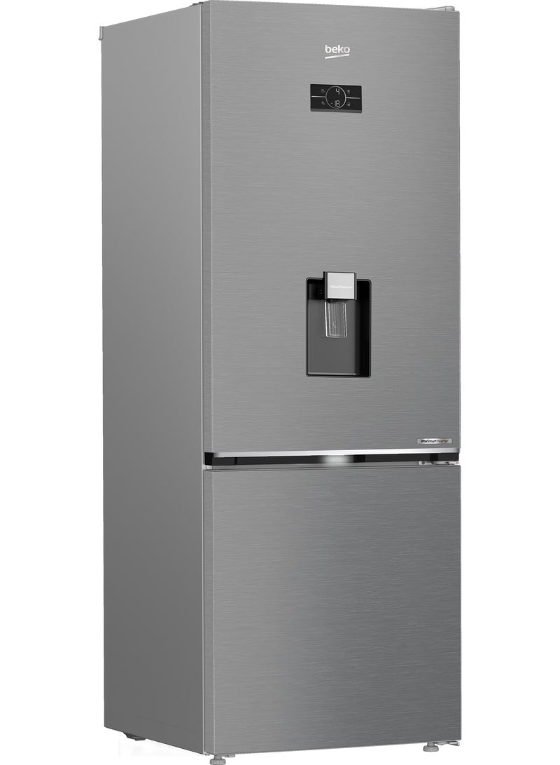 Beko - Beko No Frost Refrigerator - Combi (Bottom Freezer) - 490 Liters Net Capacity - Pro Smart Inveter Compressor - Harvest Fresh Technology B5RCNE565HXPE Titanium Inox - Image 1