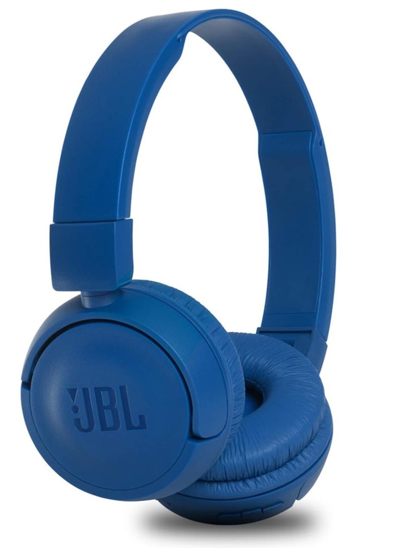 JBL Wireless On Ear Headphones T460BT with Mic, Pure Bass, Portable, Lightweight & Flat Foldable, Voice Assistant Support for Mobiles Blue - Image 1