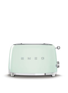 smeg Smeg Tsf01Pguk, 50's Retro Style 2 Slice Toaster,6 Browning Levels,2 Extra Wide Bread Slots, Defrost And Reheat Functions, Removable Crumb Tray, Pastel Green, 950 W Tsf01Pguk green  - Image 4