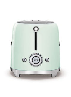 smeg Smeg Tsf01Pguk, 50's Retro Style 2 Slice Toaster,6 Browning Levels,2 Extra Wide Bread Slots, Defrost And Reheat Functions, Removable Crumb Tray, Pastel Green, 950 W Tsf01Pguk green  - Image 2