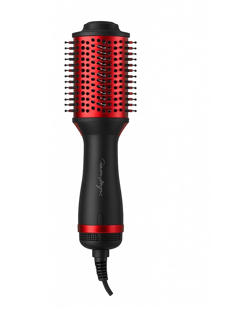 VGR - 3 in 1 Hot Hair Styling Brush V-415, Drying, Straightening and Curling Hair, Wide Head with Smartly Distributed Teeth for Smooth Combing, Balanced Heat Distribution, Suitable for All Hair Types, Whether Fine, Thick or Wavy, Suitable for Home Use RED - Image 1