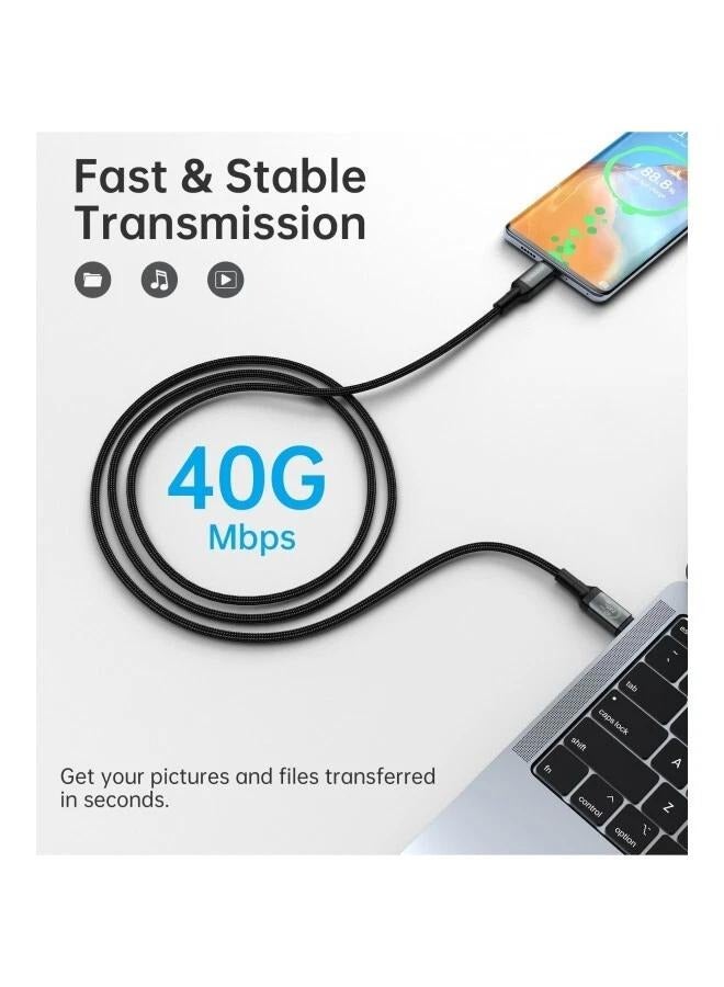USB-C to USB-C 240W Super Fast Speed USB 4.0 Gen3 Charging & data Cable 5A, 1.2M Gray