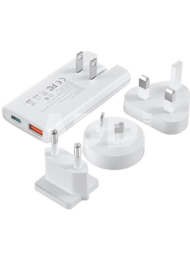 تشوتيك شاحن سفر صغير PD65W GaN USB-A + USB-C - Image 1