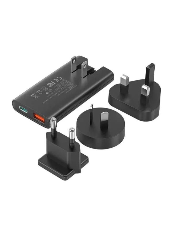 تشوتيك شاحن سفر صغير PD65W GaN USB-A + USB-C - Image 1