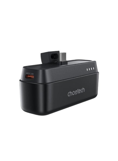 5000 mAh Power Bank, 5000mAh, 20W Fast Charging, Type-C Port, Small Size with holder black