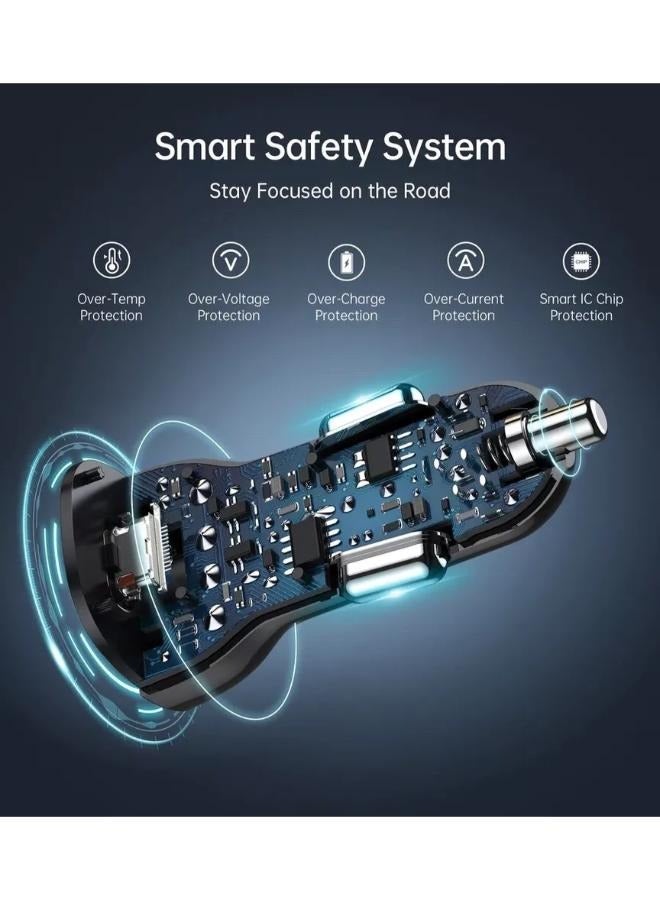 تشوتيك شاحن سيارة TC0005 من تشويتيك مزدوج QC 3.0 + PD20W 38W - Image 2