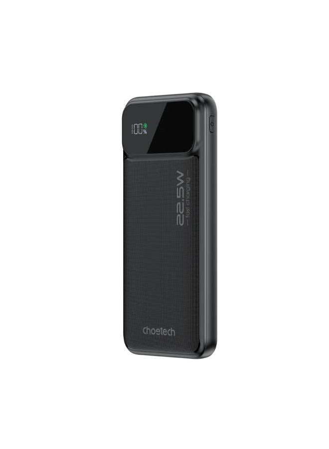 تشوتيك 10000 mAh 10,000mAh Power Bank – 22.5W PD Fast Charging, Dual USB-A + Type-C, Portable Charger for iPhone, Samsung, Android, iPad black  - Image 2
