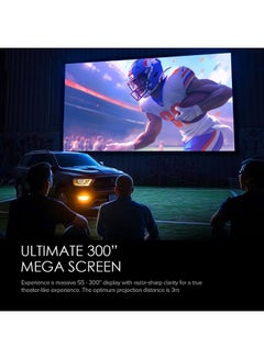 وونكت Pro Smart Android 12.0 Projector With 150 Inch Projector Screen 4K FHD 1080P,1200 ANSI [Auto Focus/Auto Keystone]Wifi 6 BT 5.0 [Fully Sealed] PROJ-WO-103-AN_SCR-05 black  - Image 3