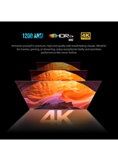 وونكت Pro Smart Android 12.0 Projector With 150 Inch Projector Screen 4K FHD 1080P,1200 ANSI [Auto Focus/Auto Keystone]Wifi 6 BT 5.0 [Fully Sealed] PROJ-WO-103-AN_SCR-05 black  - Image 2
