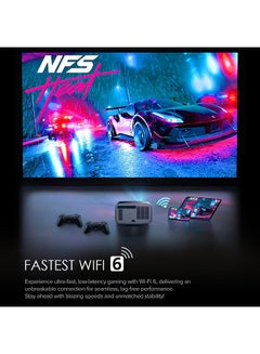 وونكت Pro Smart Android 12.0 Projector With 150 Inch Projector Screen 4K FHD 1080P,1200 ANSI [Auto Focus/Auto Keystone]Wifi 6 BT 5.0 [Fully Sealed] PROJ-WO-103-AN_SCR-05 black  - Image 4