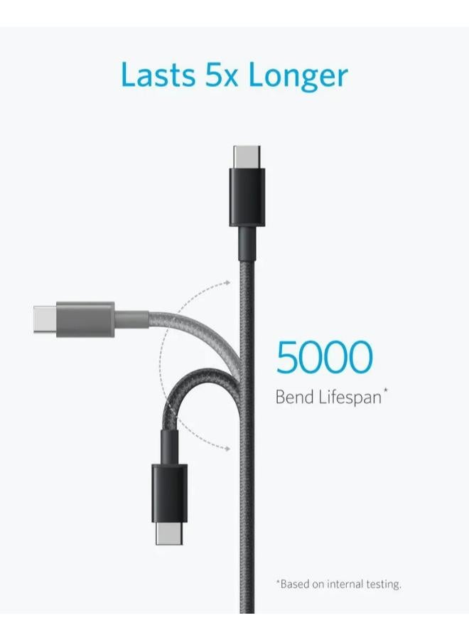 Anker - Anker Nylon Cable USB-A to USB-C - 6ft , 60 W , fast Charging black - Image 1