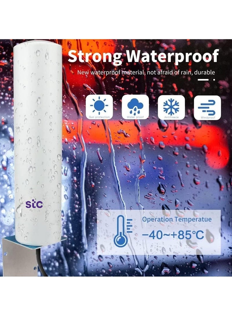 STC - 5G Network Booster External Antenna Outdoor, 2X2 MIMO 700-6000MHz, Upto 12DBI Cellular External Antenna SMA Plug with TS9, Gigacube Modem Router | White - Image 1
