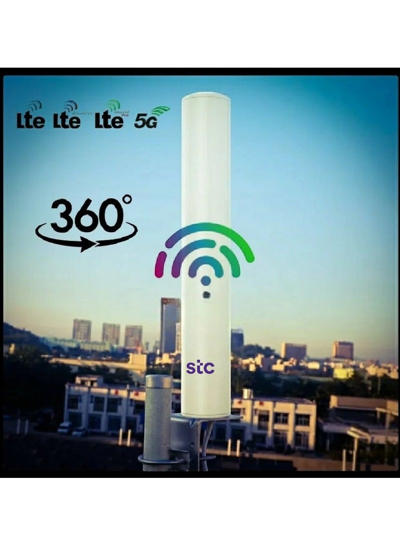 STC - 5G Network Booster External Antenna Outdoor, 2X2 MIMO 700-6000MHz, Upto 12DBI Cellular External Antenna SMA Plug with TS9, Gigacube Modem Router | White - Image 1