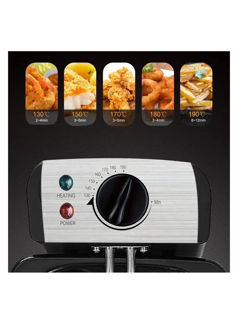 سونفير ترموستات قابل للتعديل للمقلاة الكهربائية العميقة 6 L 2400 W SF-1004 فضي  - Image 3