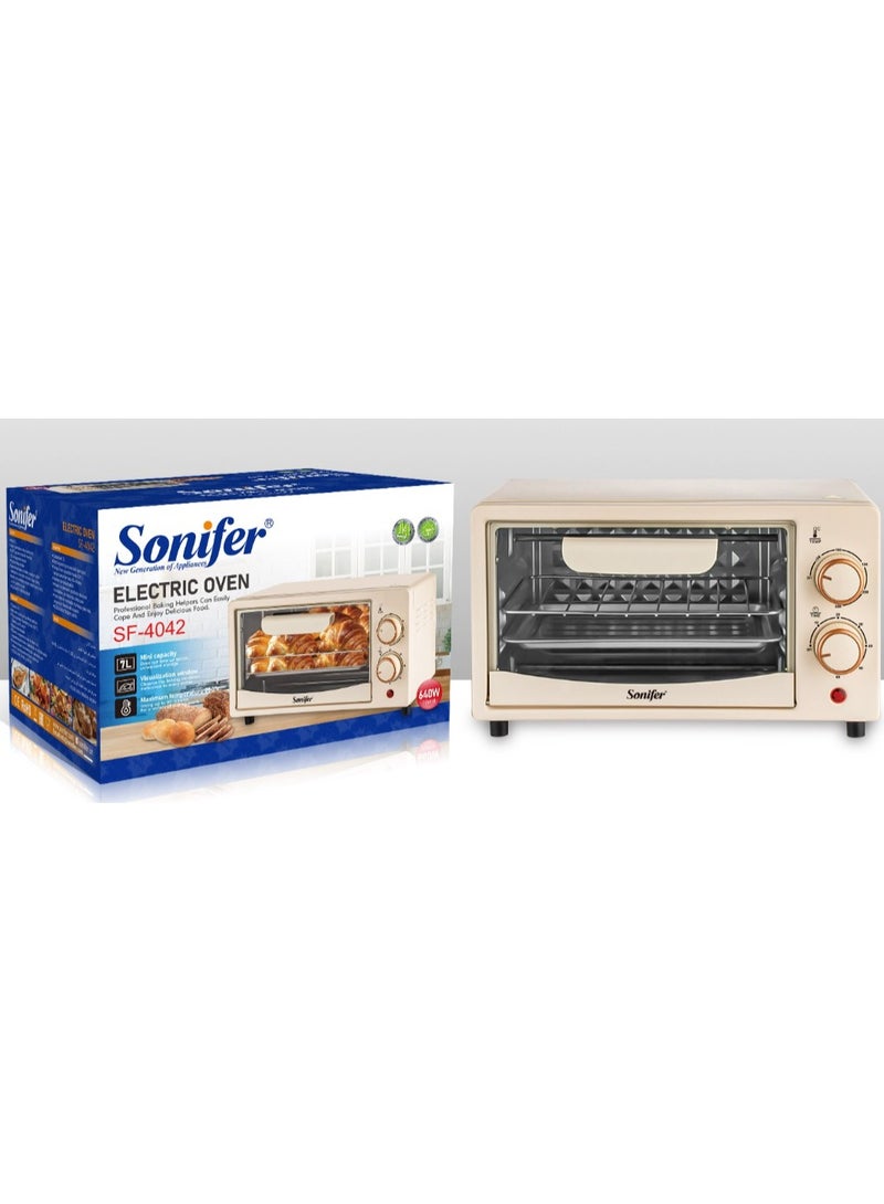 سونفير Compact Electric Oven 7 L 640 W SF-4042 pink - Image 3