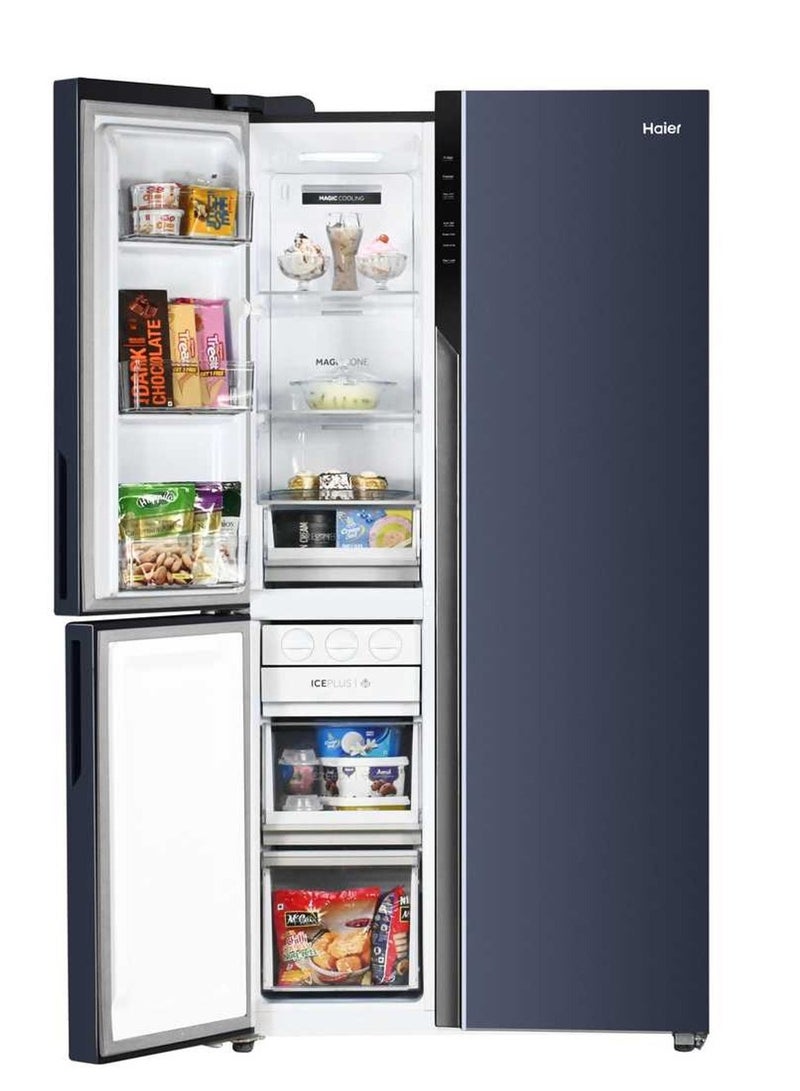 هاير Haier Side By Side Refrigerator 598 Litres HRT-715GK 386 kW HRT-715GK black - Image 1