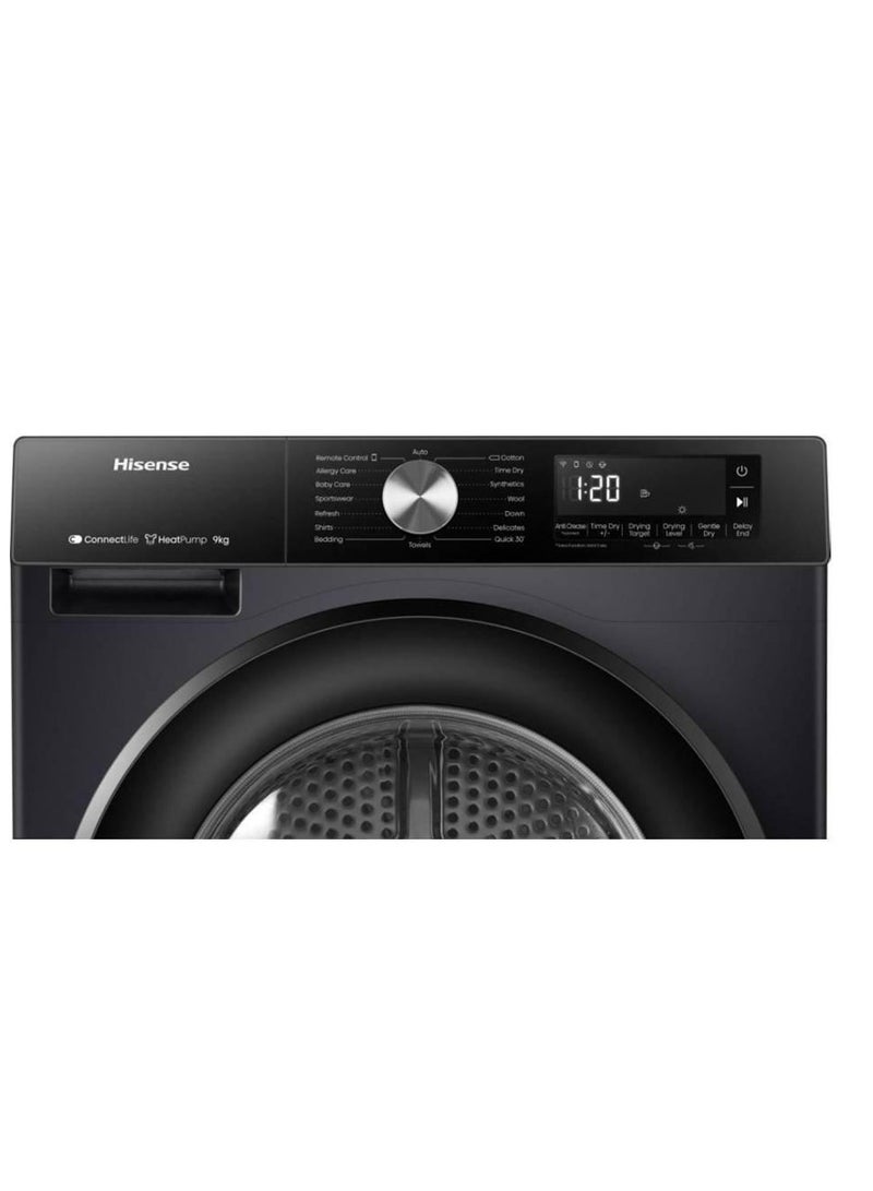 Hisense Front Load Dryer 9 kg DH3S902BT DH3S902BT Titanium Black