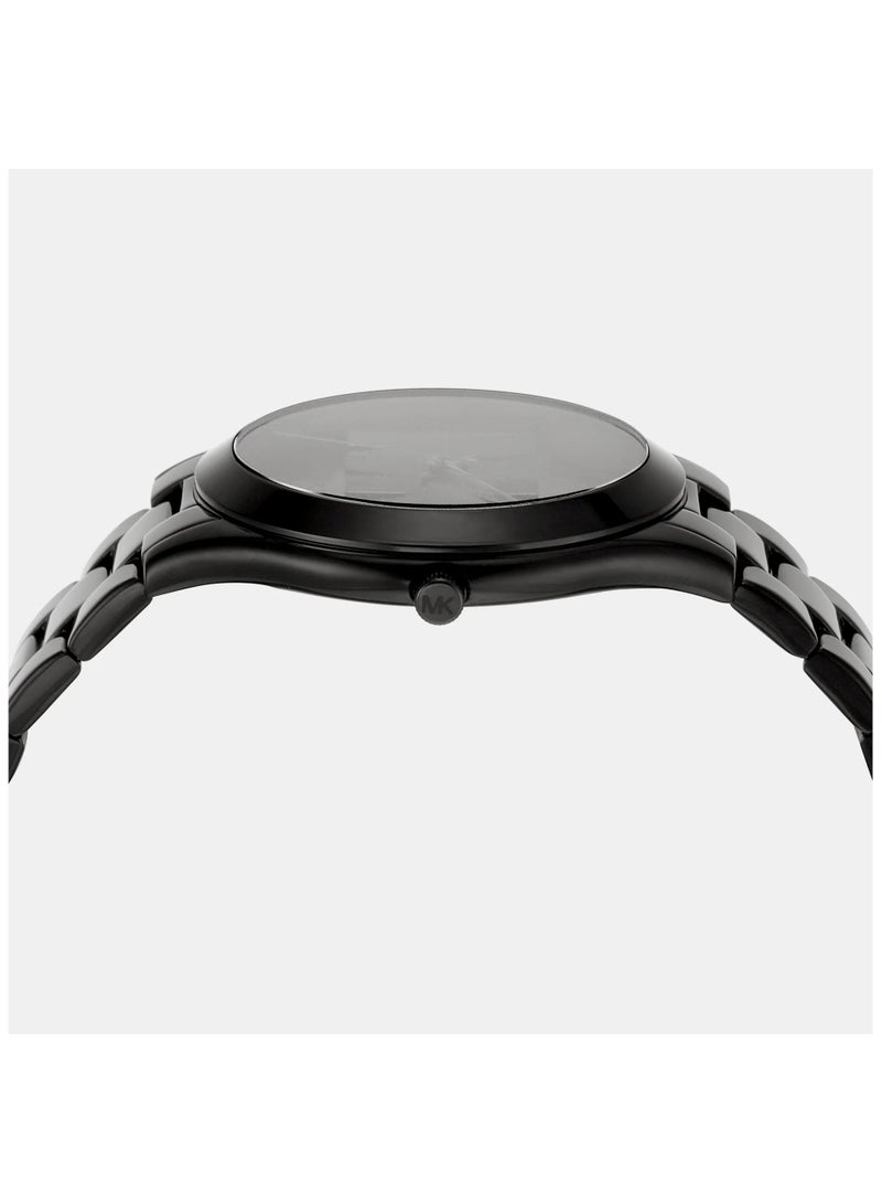 Michael Kors Girls' Women's Slim Runway Logo Black Stainless Steel Bracelet Watch - MK4734  - Image 4