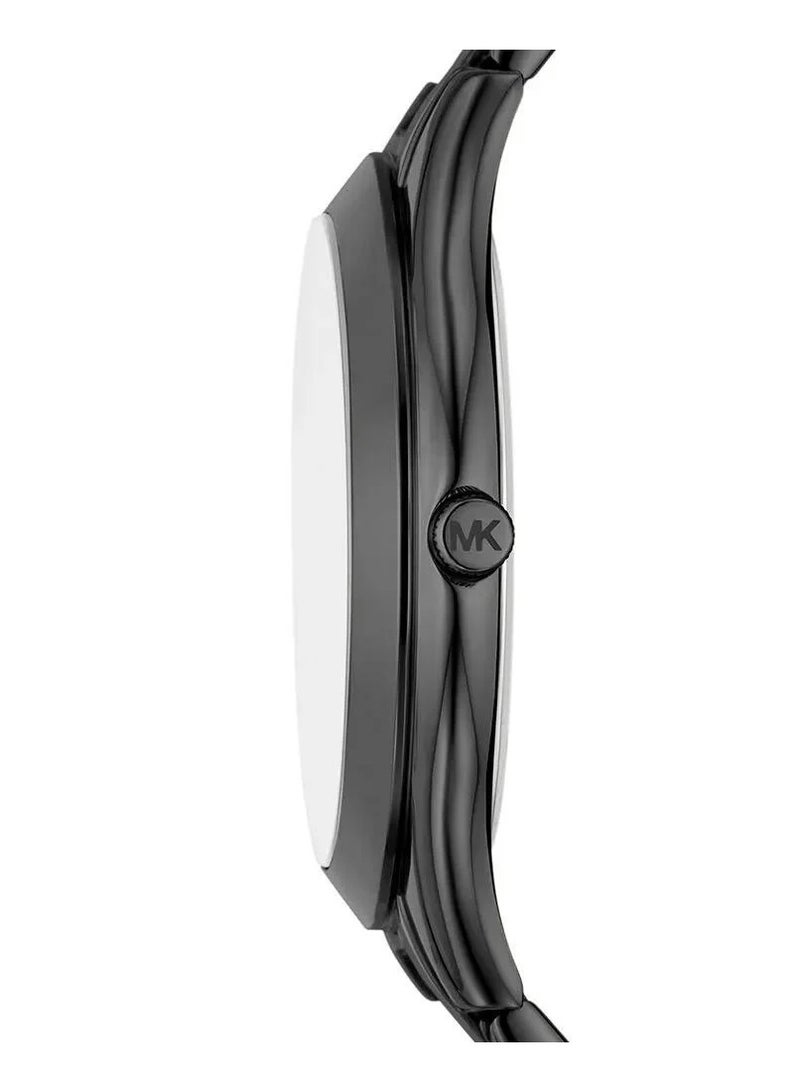 Michael Kors Girls' Women's Slim Runway Logo Black Stainless Steel Bracelet Watch - MK4734  - Image 2
