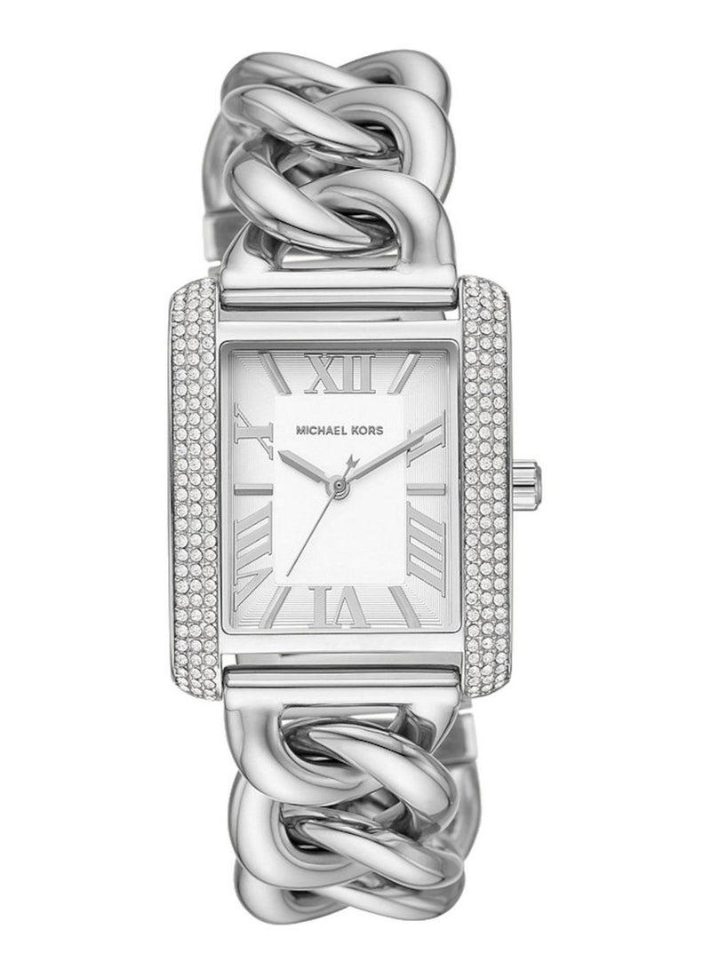 Michael Kors Women's Emery Analog White Dial Silver Tone Women's Watch - MK7348  - Image 1