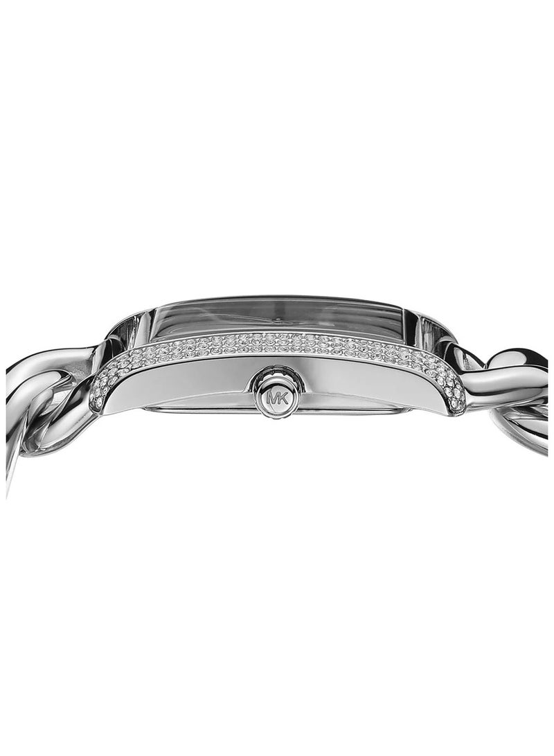Michael Kors Women's Emery Analog White Dial Silver Tone Women's Watch - MK7348  - Image 3