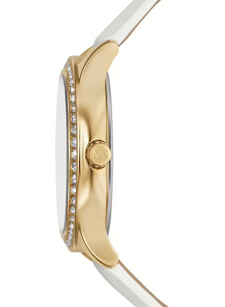 مايكل كورس Women's Women's Sage Three-Hand White Croco Embossed Leather Watch - MK4818  - Image 2
