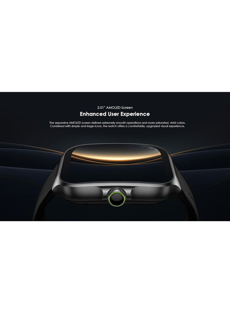 أورايمو - 340 mAh Watch Nova AM 2.01" AMOLED Screen Curved Cover Smart Watch Light Chrome - Image 1