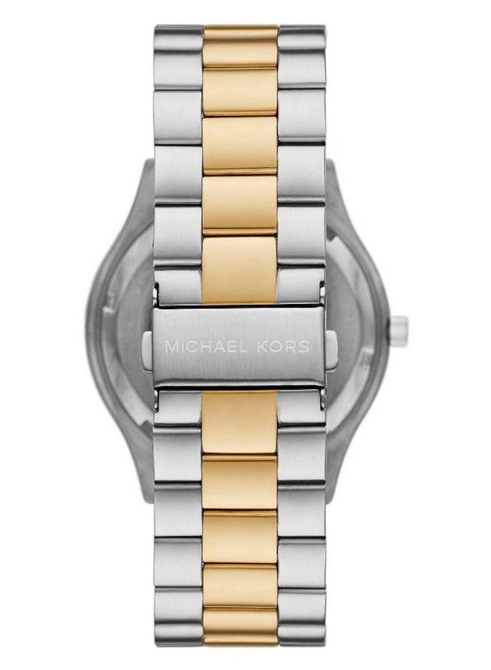 Michael Kors Men's Men's Slim Runway Three-Hand Two-Tone Stainless Steel Watch - MK9149  - Image 5