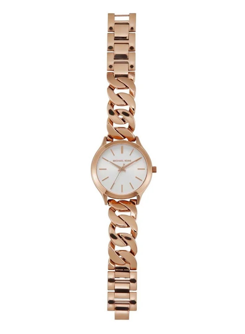 Women's Women's Runway Three-Hand, Rose Gold-Tone Stainless Steel Watch - MK7473