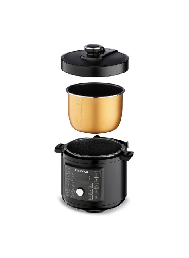Electric Pressure Cooker 6L Smart Steam Pot 16-in-1 Multifunctional Programmable Multicooker, Steamer, Rice Cooker, Slow Cooker, Saute Pot, Soup, Yogurt, Cake & More 6 L 1000 W PCM90.000BK Black