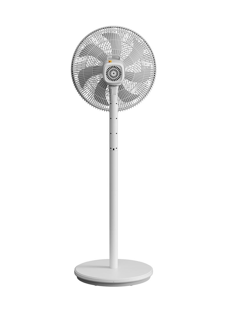 Deerma High-Power Pedestal Floor Fan with Biomimetic Blades, Wide-Angle Oscillation, 2-Layer Wind Concentration Mesh, 4 Height Levels, Touch Controls & 3-Speed Settings – Quiet & Energy-Efficient Floor Fan for Home or Office 50 W DEM-FD11W White  - Image 3