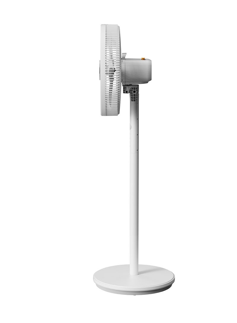 Deerma High-Power Pedestal Floor Fan with Biomimetic Blades, Wide-Angle Oscillation, 2-Layer Wind Concentration Mesh, 4 Height Levels, Touch Controls & 3-Speed Settings – Quiet & Energy-Efficient Floor Fan for Home or Office 50 W DEM-FD11W White  - Image 4