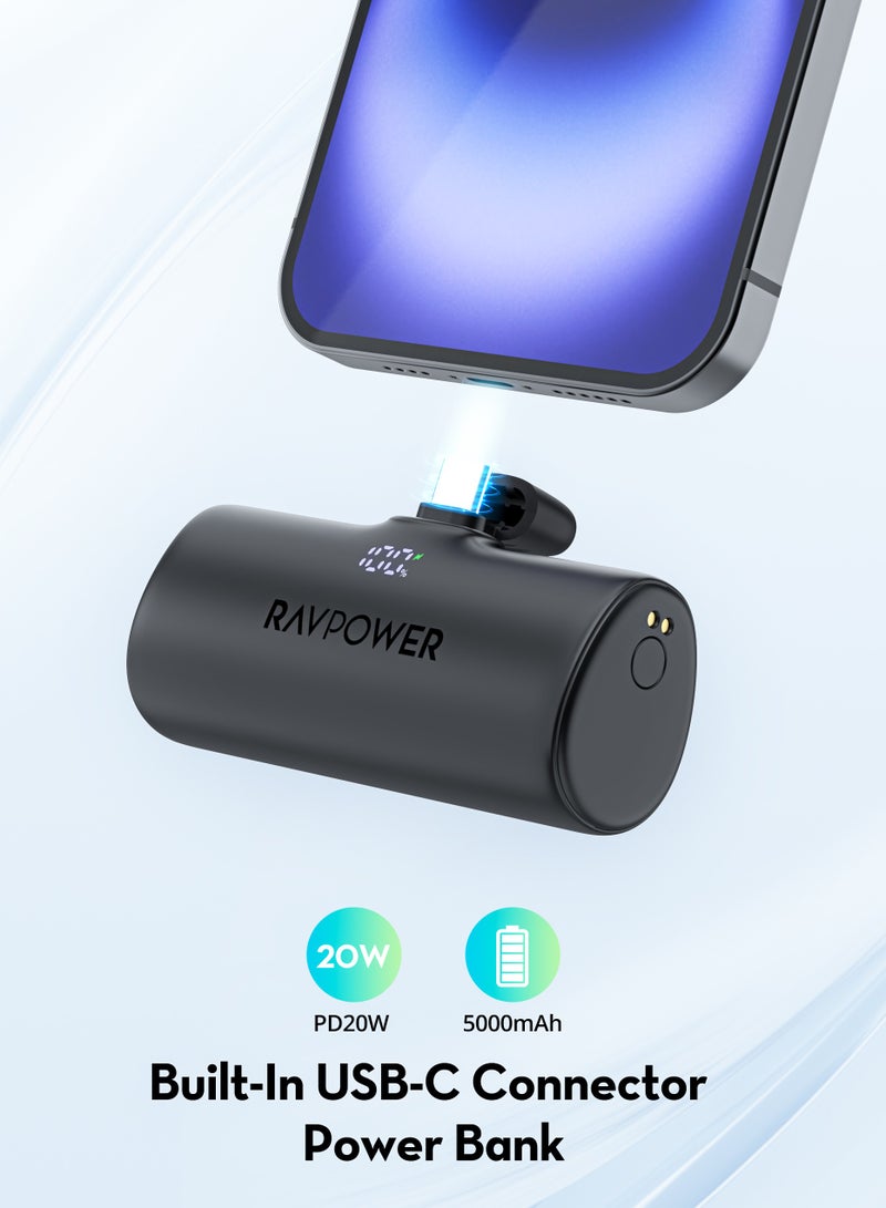 RAVPOWER 5000 mAh RAVPOWER 4-Battery Dock 5,000 mAh 20W (2x Lightning & 2x Type-C) Black  - Image 4