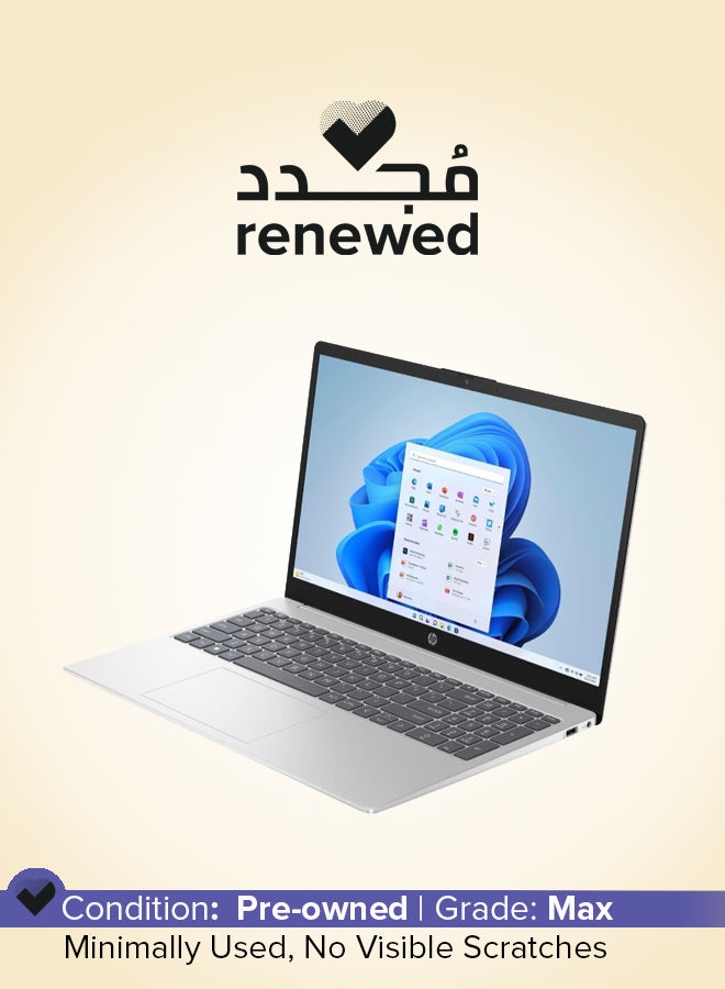 HP - Renewed - 15 fd0033nx Laptop With 15.6-Inch UHD Display, Core i5 1334U Processor/Octa Core/13th Gen/8GB RAM/512GB SSD/Intel Iris XE Graphics/DOS(Without Windows) English/Arabic Silver - Image 1