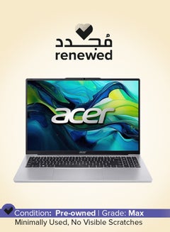 Renewed - Aspire Lite  Laptop With 16-Inch UHD Display, Core i5-1334U Processor/10-Core/13th Gen/8GB RAM/512GB SSD/Intel UHD 600 Graphics/DOS(Without Windows) English/Arabic Light Silver