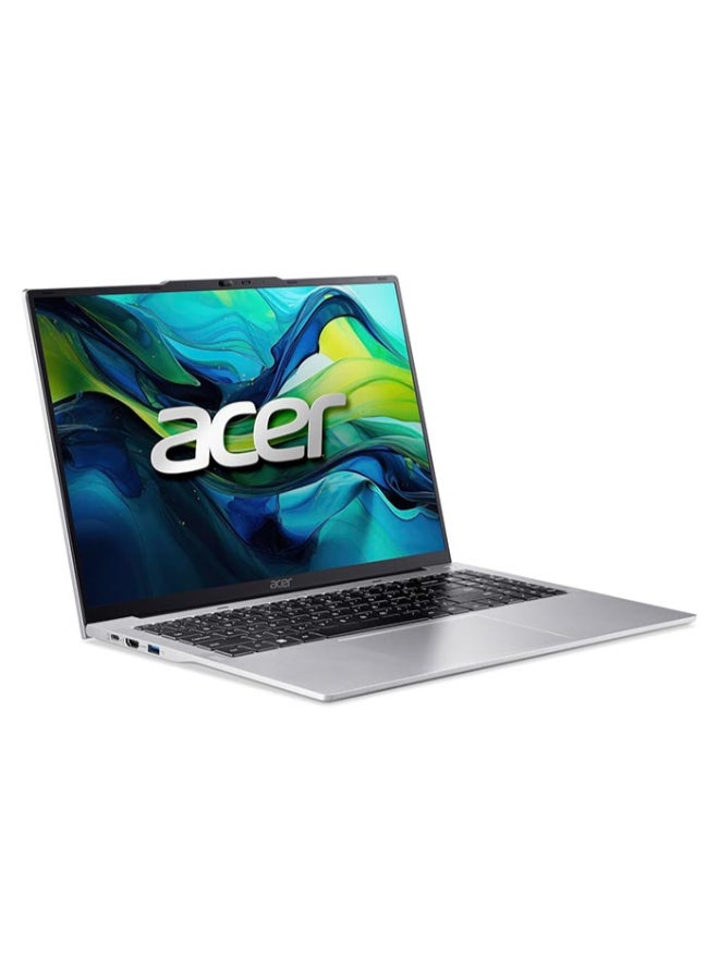 أيسر Renewed - Aspire Lite  Laptop With 16-Inch UHD Display, Core i5-1334U Processor/10-Core/13th Gen/8GB RAM/512GB SSD/Intel UHD 600 Graphics/DOS(Without Windows) English/Arabic Light Silver  - Image 2