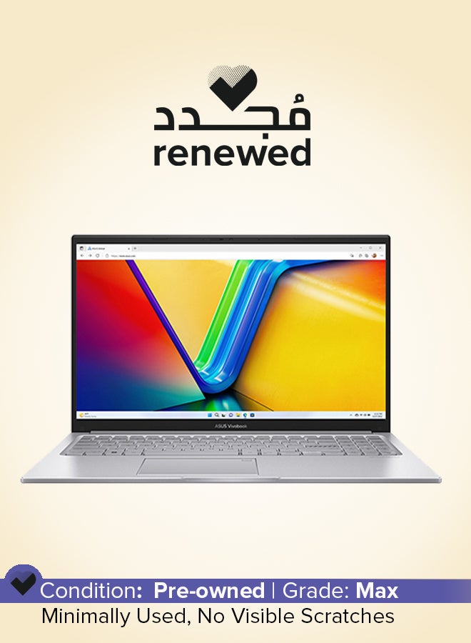 ASUS Renewed - Vivobook Laptop With 15.6-Inch UHD Display, Core i5-1335U Processor/10-Core/13th Gen/8GB RAM/512GB SSD/Intel UHD 600 Graphics/DOS(Without Windows) English/Arabic Cool Silver  - Image 1