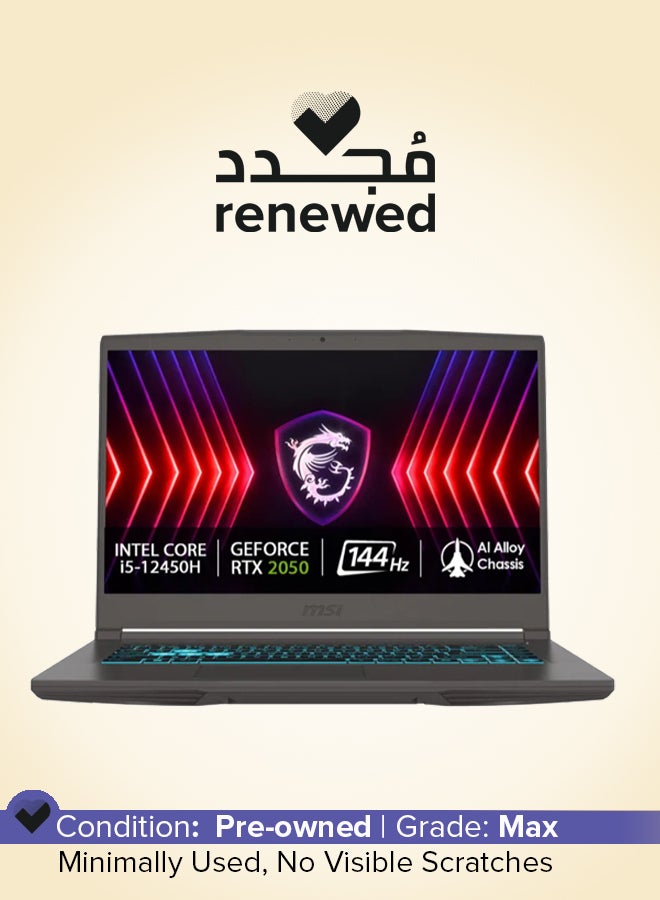 إم اس أي - Renewed - Thin 15  Laptop With 15.6-Inch UHD Display, Core i5-13420H Processor/Quad Core/13th Gen/16GB RAM/512GB SSD/NVIDIA GeForce RTX 2050 Graphics/Windows 11 Home English/Arabic Cosmos Grey - Image 1